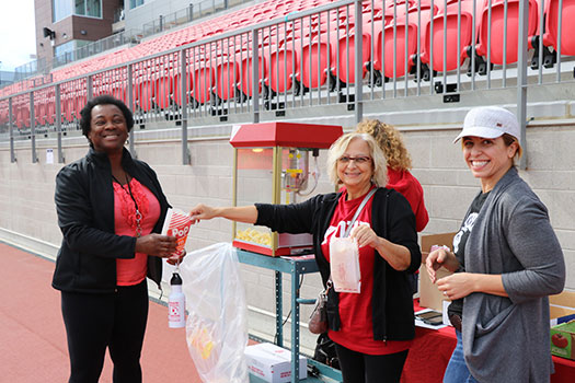 Popcorn machine outside York lions stadium
