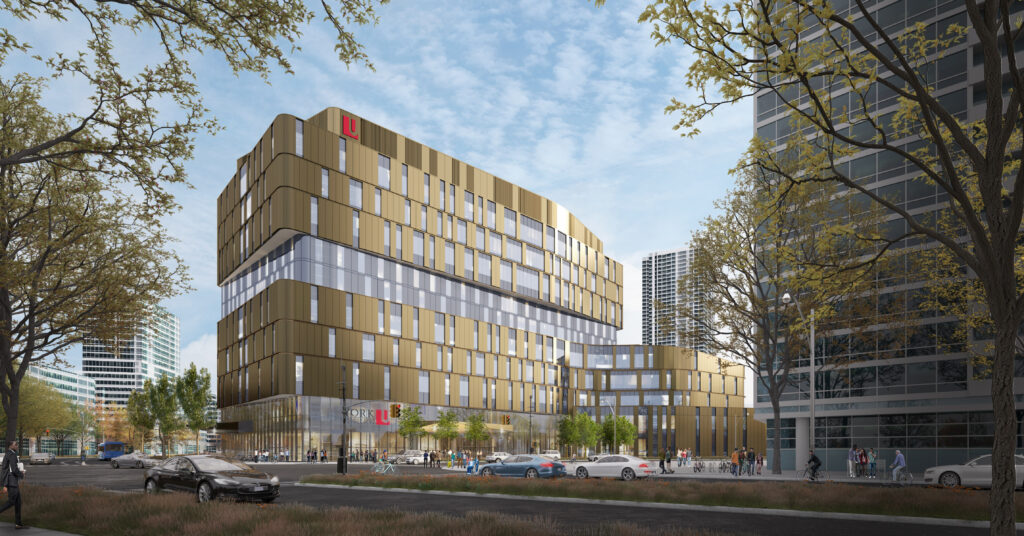 Exterior of the York University Markham Campus.