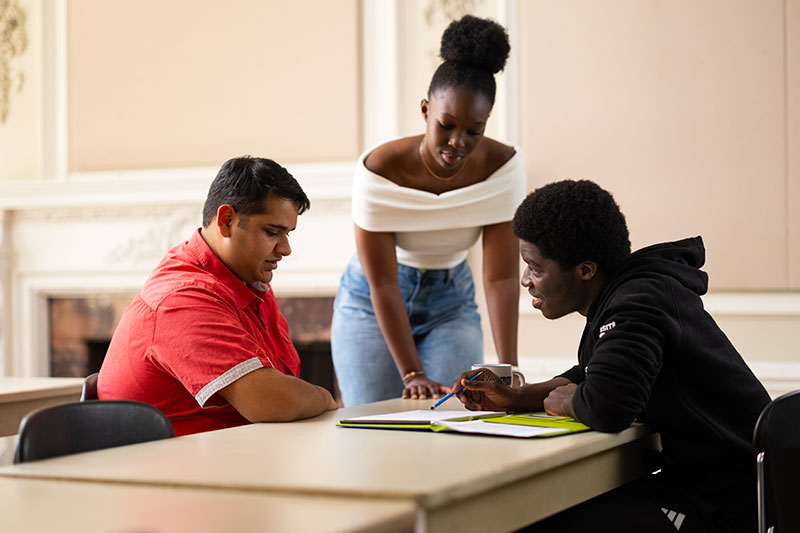 A group of research students.