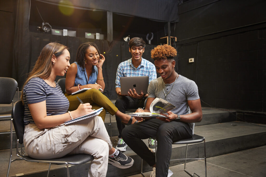 students sitting together having a casual conversation