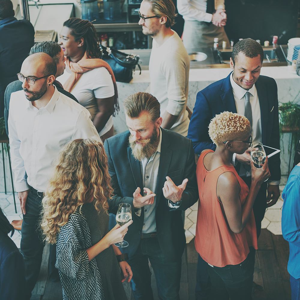 Group of people networking
